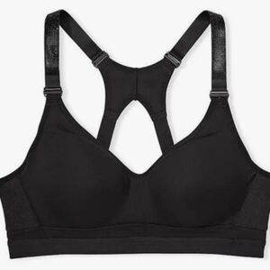 34C 38C Victoria's Secret Shine Strap Incredible Plunge Sports Bra Black